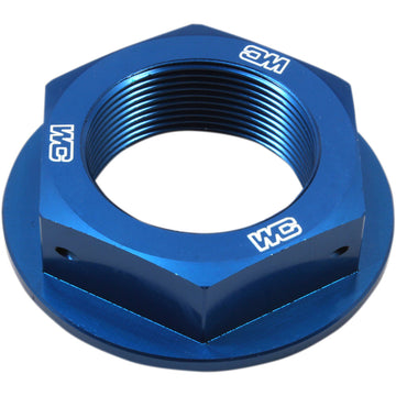 WORKS CONNECTION Steering Stem Nut - Blue - Yamaha 24-360