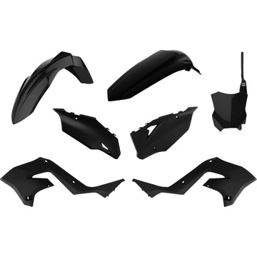 POLISPORT Restyled Body Kit - Black - KX 125/250 90934 by Polisport