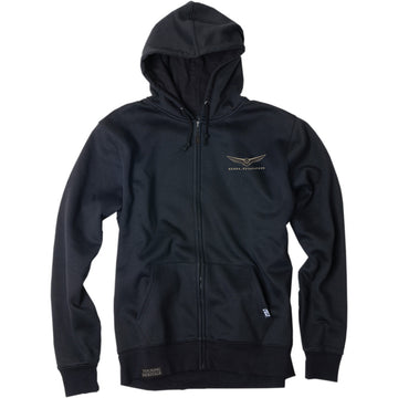 FACTORY EFFEX Goldwing Icon Zip-Up Hoodie - Black - Medium 25-88802