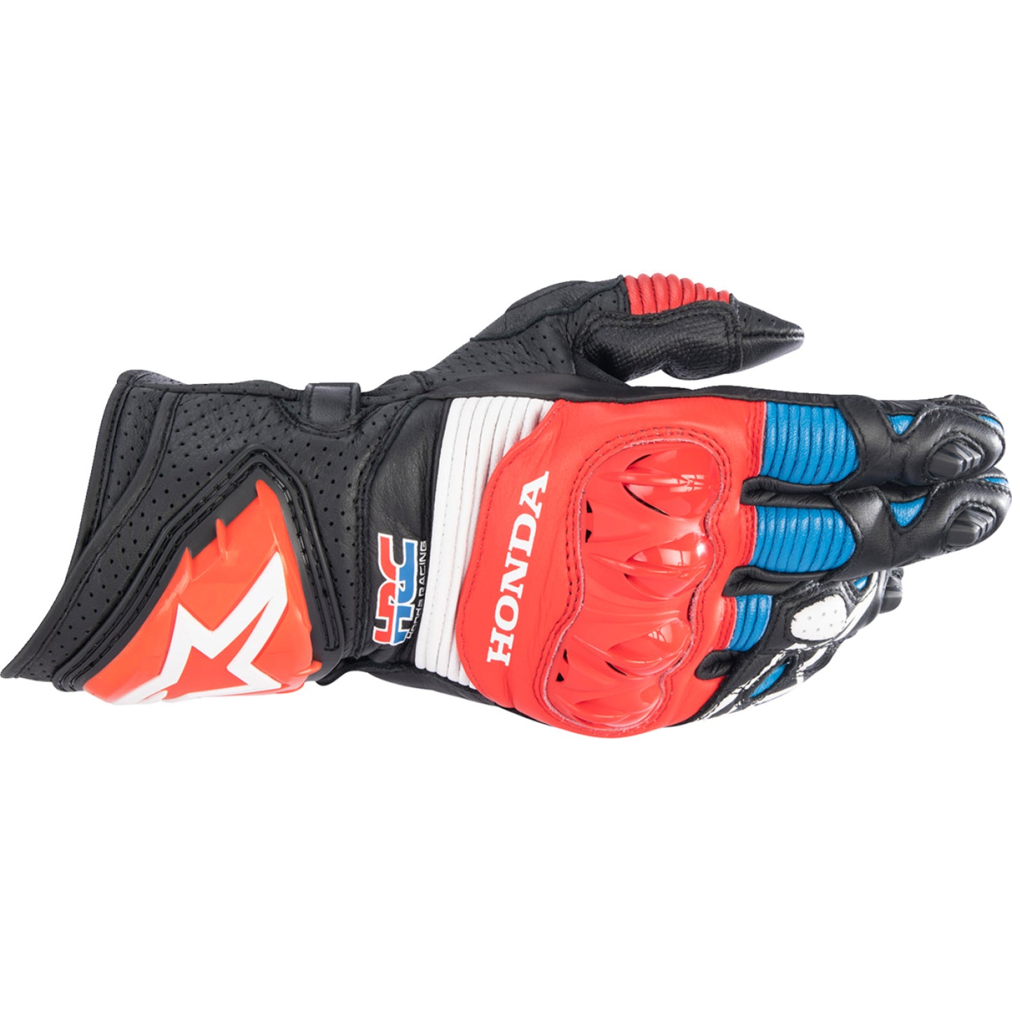 ALPINESTARS Honda GP Pro R3 Gloves - Black/Bright Red/Blue - Large 3556223-1317-L