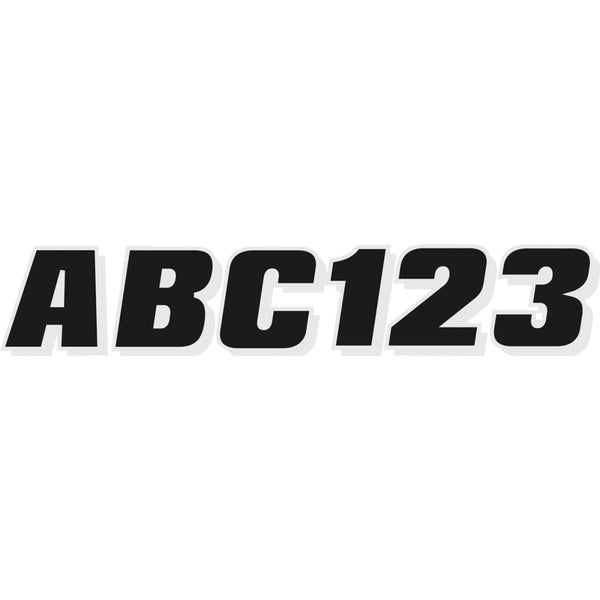 Hardline I.D. Sticker Kit - 320 Series - Black/Silver BLKSI320