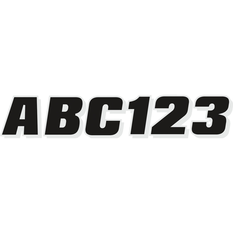 Hardline I.D. Sticker Kit - 320 Series - Black/Silver BLKSI320 | Stickers Decals