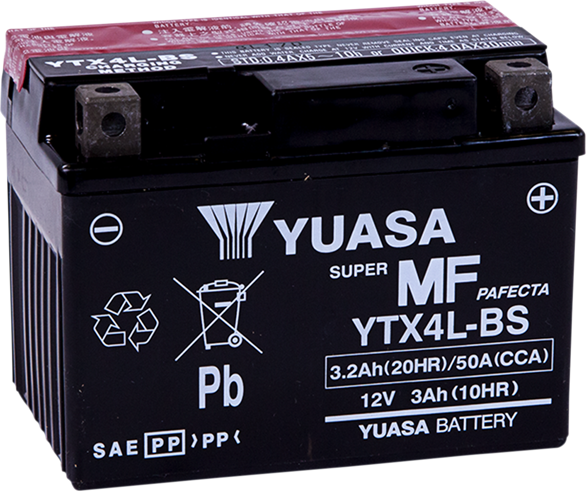 Yuasa AGM Battery - YTX4L-BS - .174 L YUAM62X4B