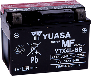 Yuasa AGM Battery - YTX4L-BS - .174 L YUAM62X4B