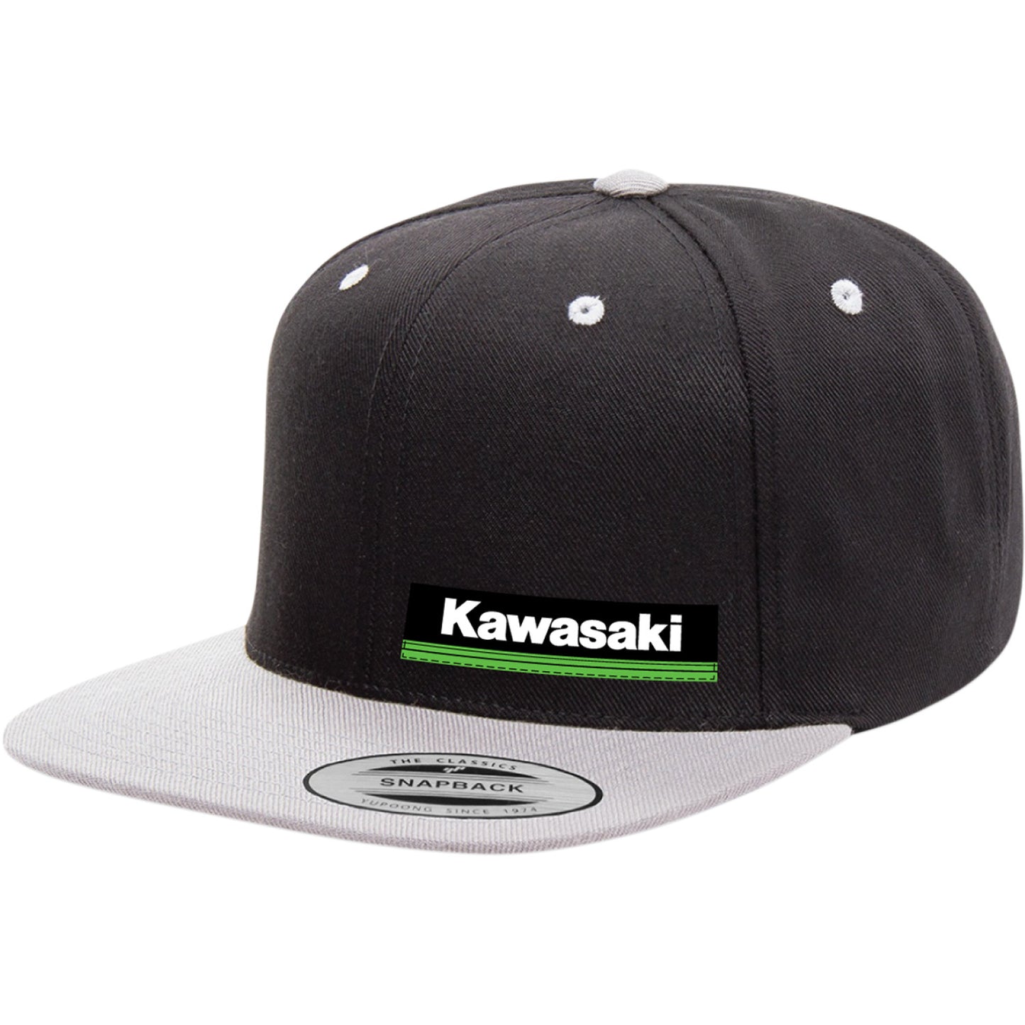 FACTORY EFFEX Kawasaki Wedge Hat - Black/Gray 23-86100