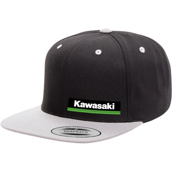 Factory Effex Kawasaki Wedge Hat - Black/Gray 23-86100