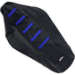 Moose Racing Ribbed Seat Cover - Black Cover/Blue Ribs - Yamaha YZ12502-332RT