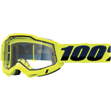 100% Accuri 2 Enduro Moto FLuo Yellow Clear Lens by 100%