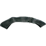 Black rubber tire inner tube on a white background