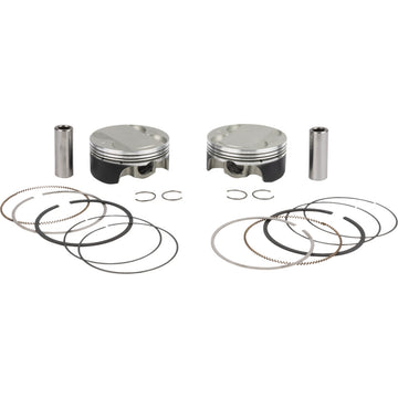 WOSSNER Piston Kit - 4.500" Stroke - 114 CID - M8 CVO K4082D200-2