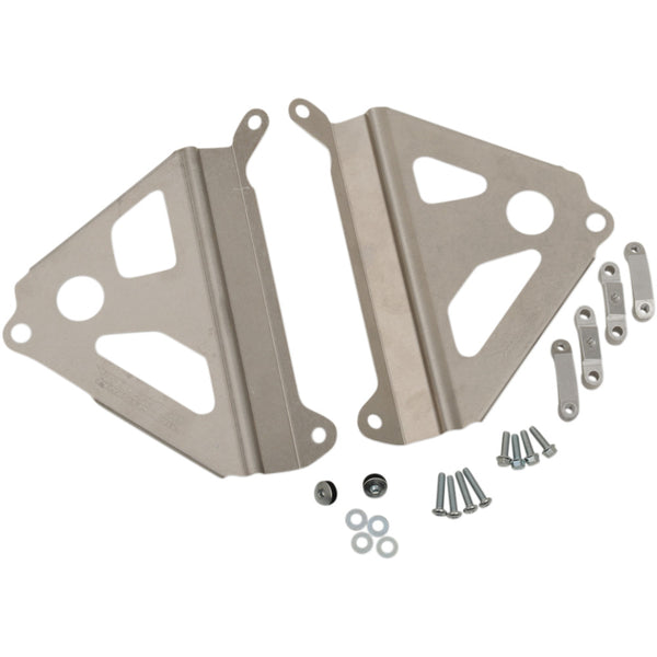 Works Connection Radiator Brace Set - Silver - Yamaha 18-280