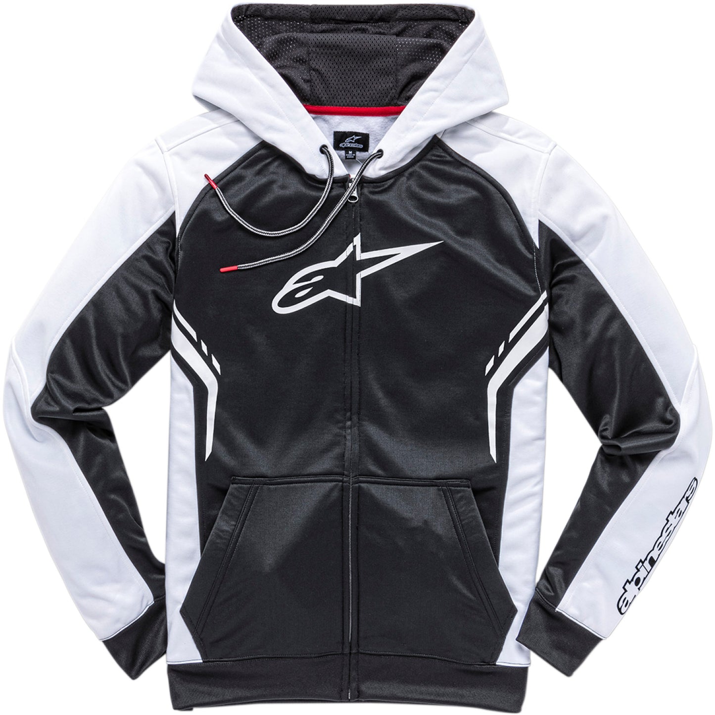 ALPINESTARS Strike Zip Hoodie - Black/White - Medium 101953102-1020M