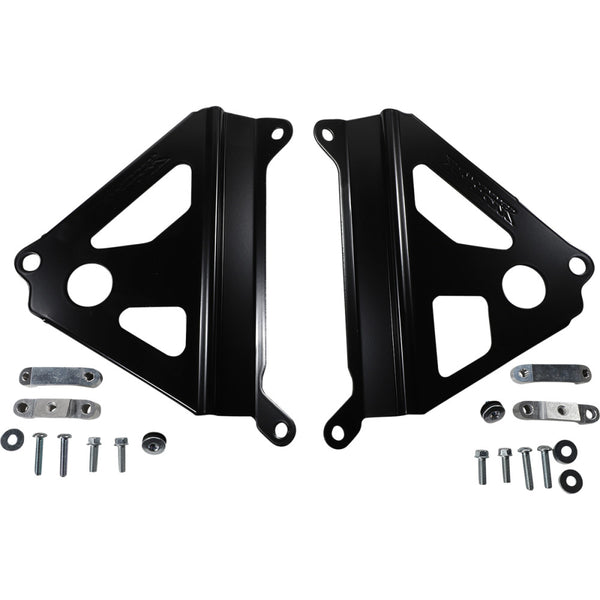 Works Connection Radiator Brace Set - Black - Yamaha 18-B268