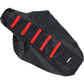 Moose Racing Ribbed Seat Cover - Black Cover/Red Ribs - Honda CR8096-331RT