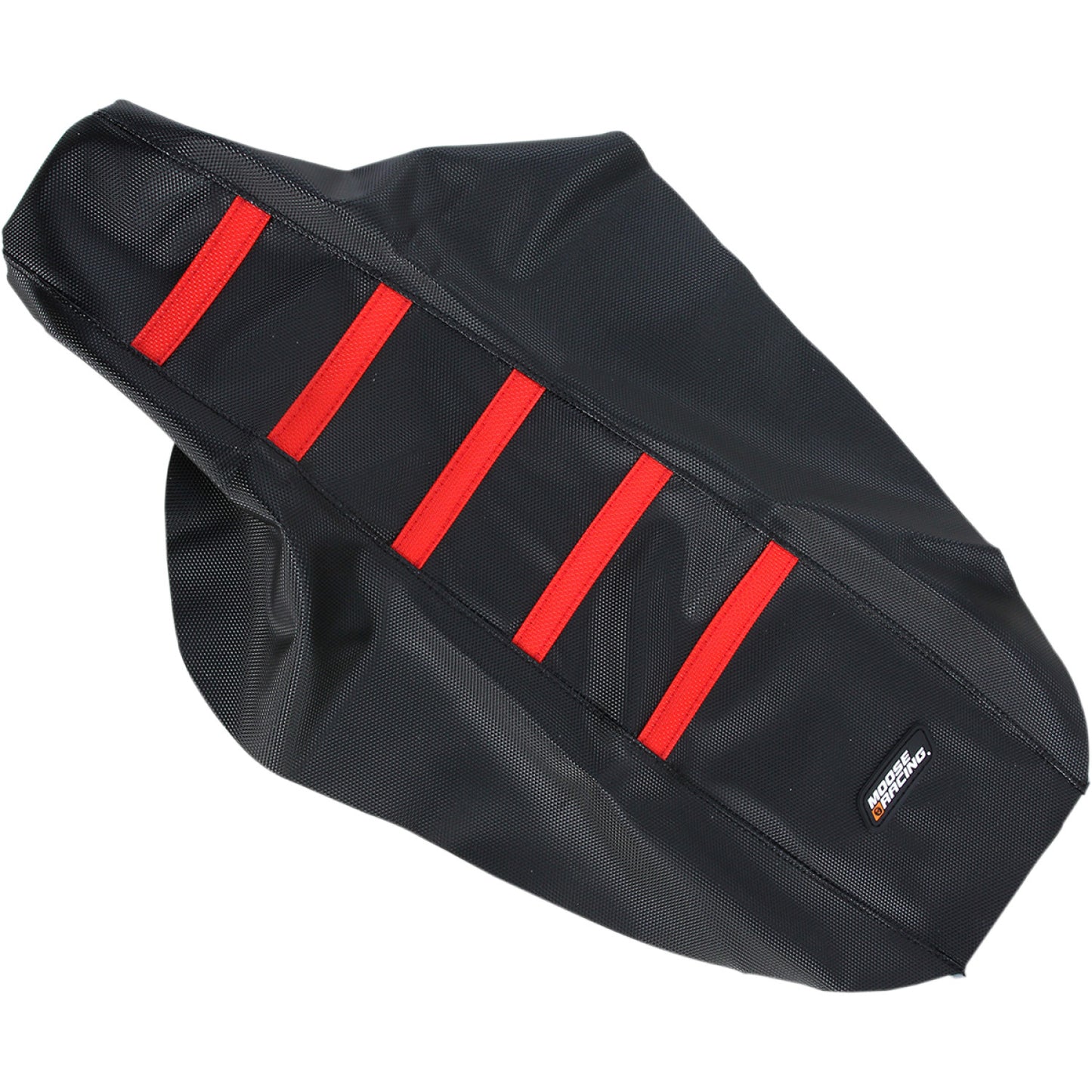 Moose Racing Ribbed Seat Cover - Black Cover/Red Ribs - Honda CR8096-331RT