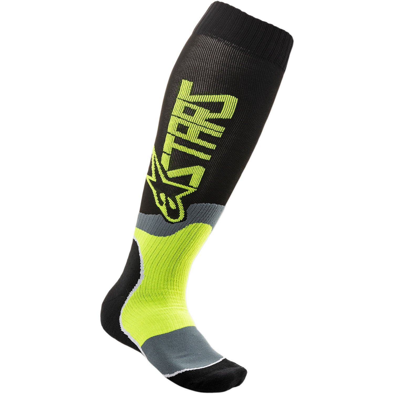 ALPINESTARS MX Plus 2 Socks - Black/Yellow - Large/2XL 4701920-155-L2X