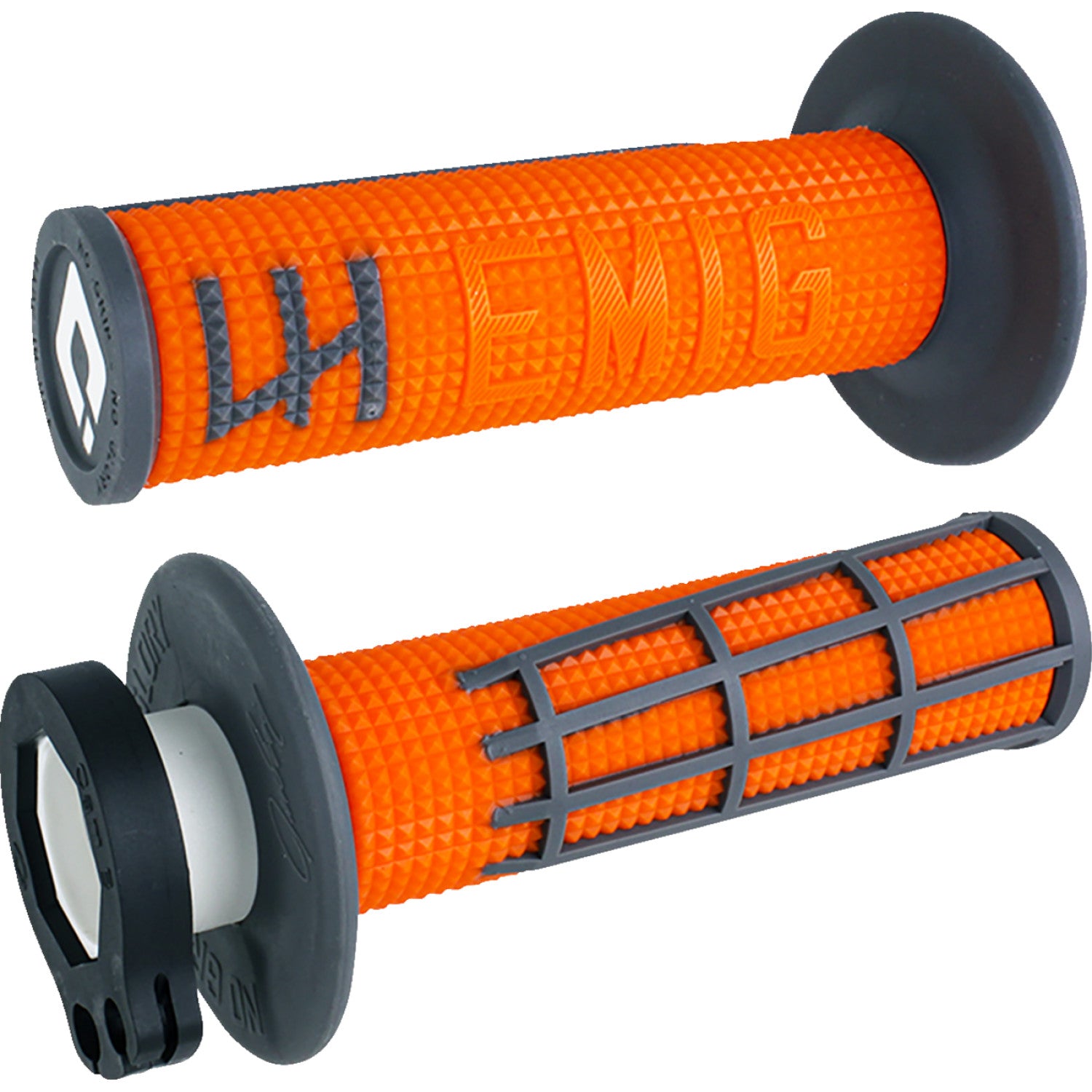 ODI Emig 2.0 - V2 Lock-On Grip Orange/Graphite by WPS