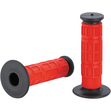 MOOSE RACING Grips - Qualifier - Full Waffle - Red MG-11-RBM