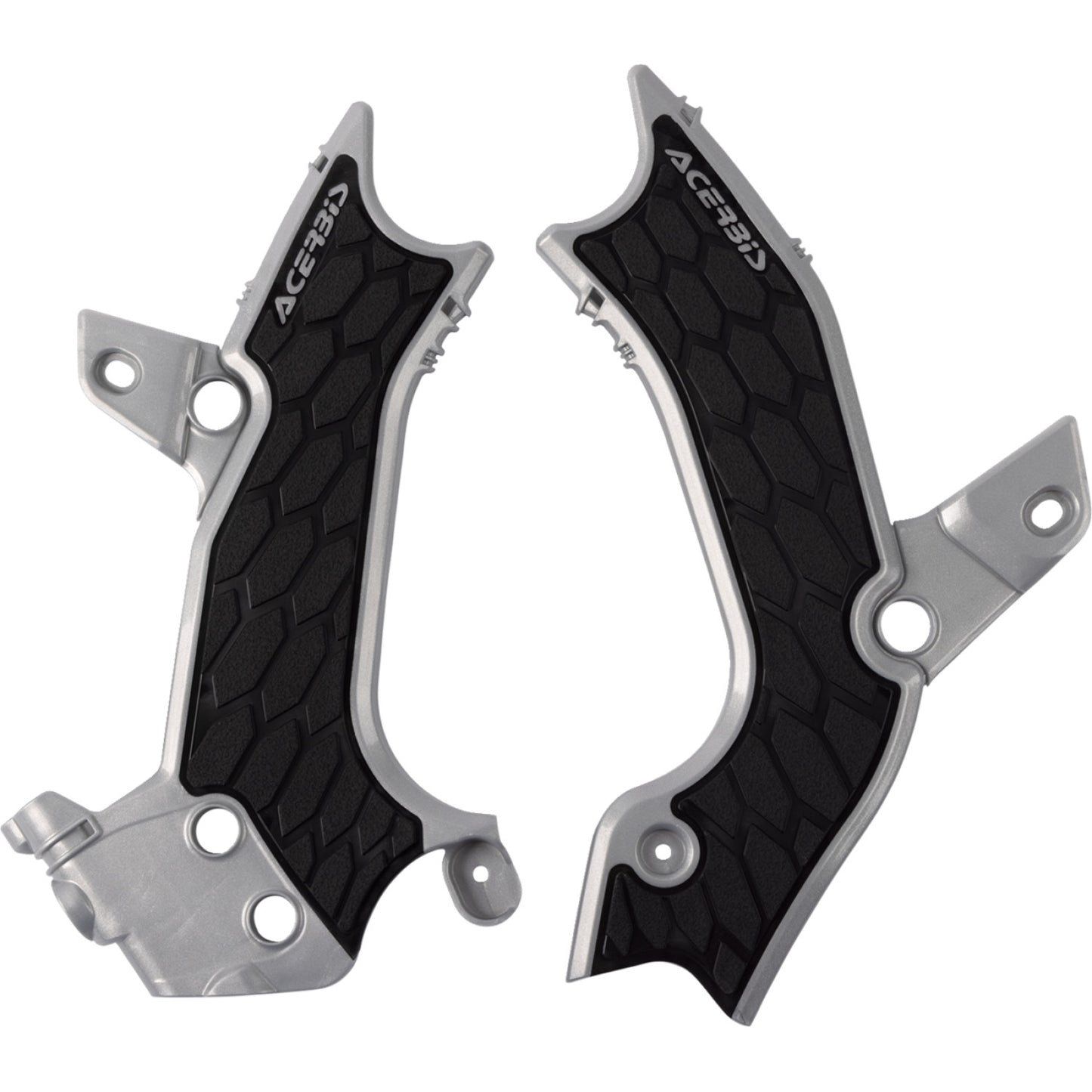 Acerbis X-Grip Frame Guards - Silver/Black - KX 450 2983671015