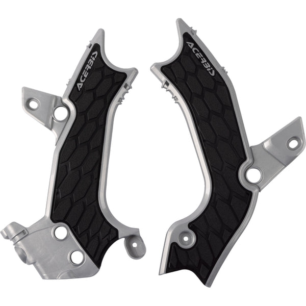 Acerbis X-Grip Frame Guards - Silver/Black - KX 450 2983671015