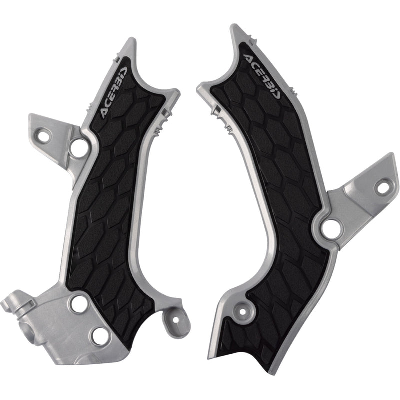 Acerbis X-Grip Frame Guards - Silver/Black - KX 450 2983671015