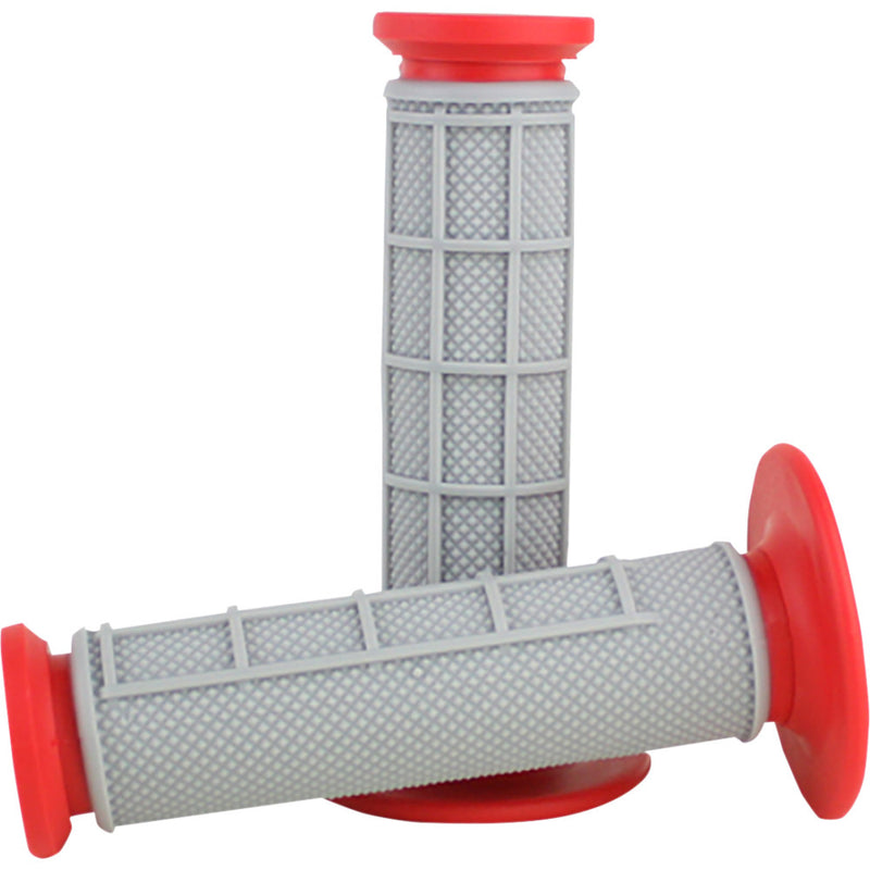 DRIVEN RACING Pro Waffle Grips - Red/Gray D535-RD