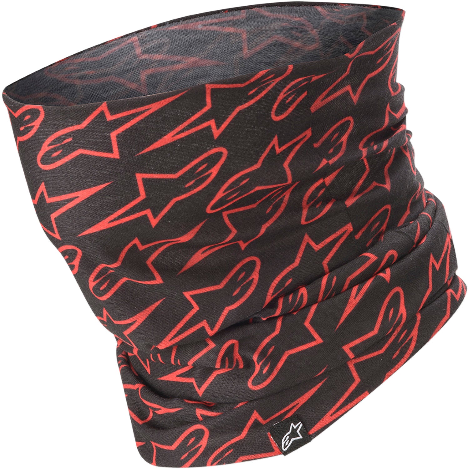 ALPINESTARS Neck Tube - Astars - Black/Fluo Red 4759319-1030