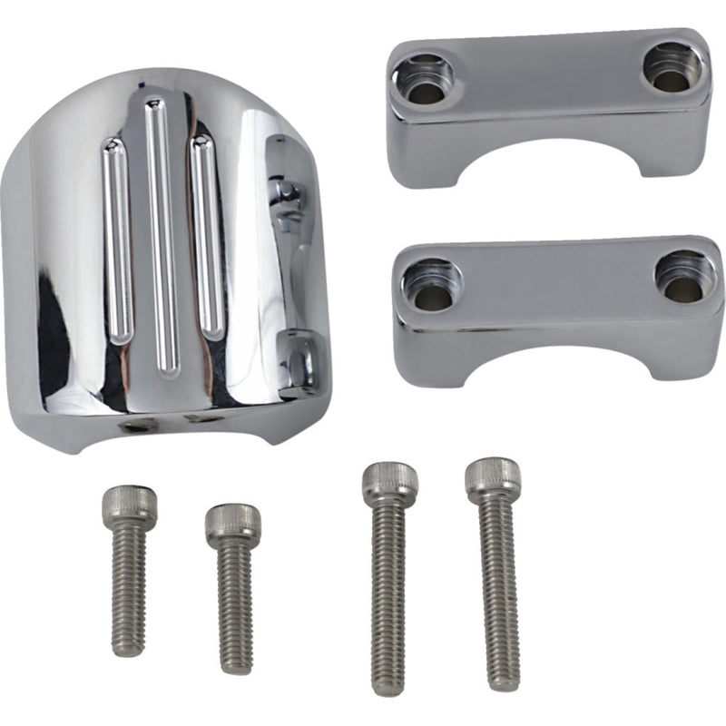 Dakota Digital Chrome Clamp Mount - For 1" T-Bar/Riser Handlebar BKT-5001