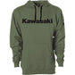 FACTORY EFFEX Kawasaki Squad Pullover Hoodie - Army Green - Large 26-88104