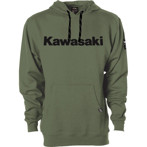 Factory Effex Kawasaki Squad Pullover Hoodie - Army Green - Large 26-88104