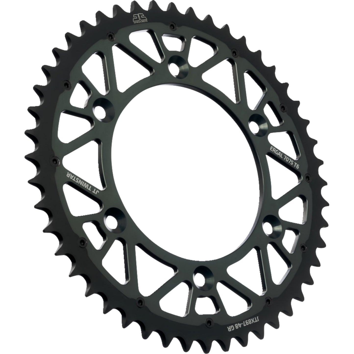 JT SPROCKETS Steel Rear Sprocket - Graphite - 48 Tooth JTX897.48GR by JT Rear Sprockets   Steel Type