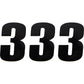Moose Racing Race Number 3 - Black - 4.5" 80013