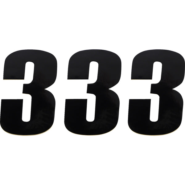 Moose Racing Race Number 3 - Black - 4.5