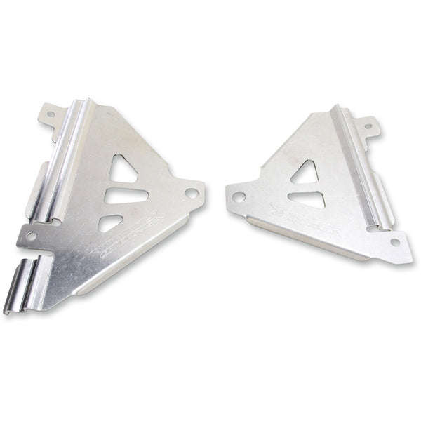 Works Connection Radiator Brace Set - Silver - Kawasaki 18-299