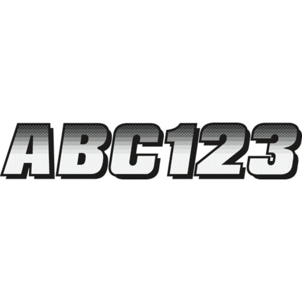 Hardline I.D. Sticker Kit - 300 Series - White/Black Gradation WHBKG300