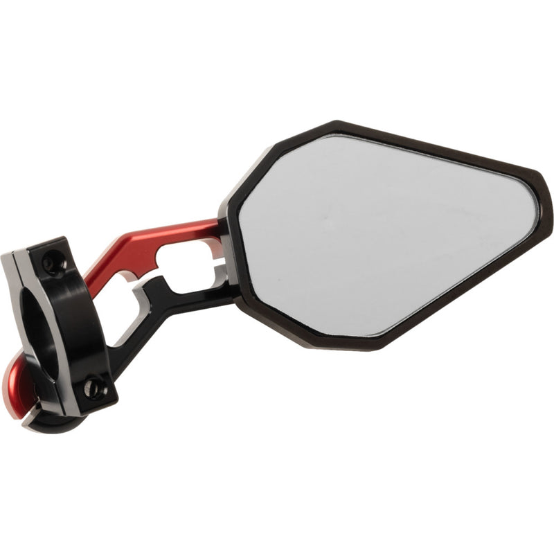 DRIVEN RACING Mirror - D-Axis - Side View - Hexagon - Red - Each DXM-RD