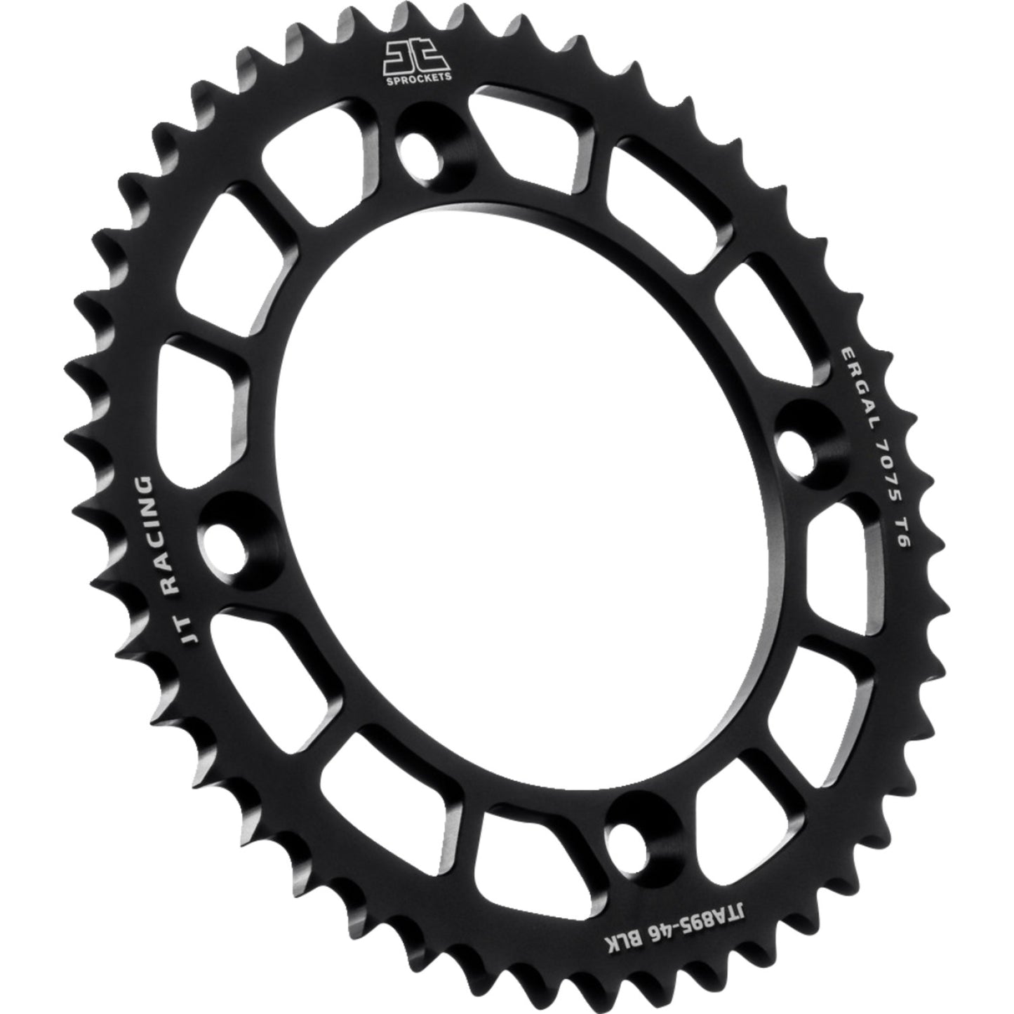 JT SPROCKETS Rear Sprocket - Black - 46 Tooth - KTM/Husqvarna JTA895.46BLK by JT Rear Sprockets   Aluminum/Alloy