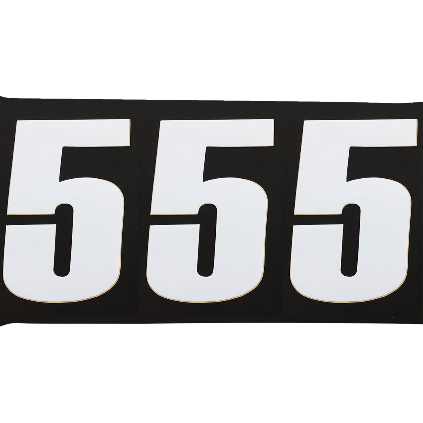Moose Racing Race Number 5 - White - 4.5" 80005