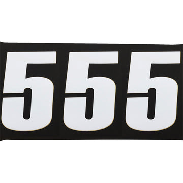 Moose Racing Race Number 5 - White - 4.5" 80005