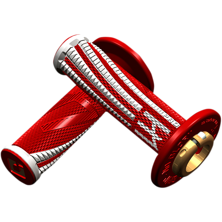 ODI Emig2 Pro V2 Lock-On Grip Red/White by Parts Unlimited