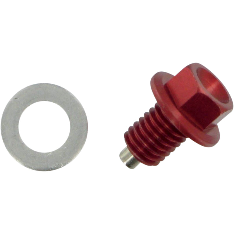 Moose Racing Magnetic Drain Plug - Red - Kawasaki | Suzuki DP110