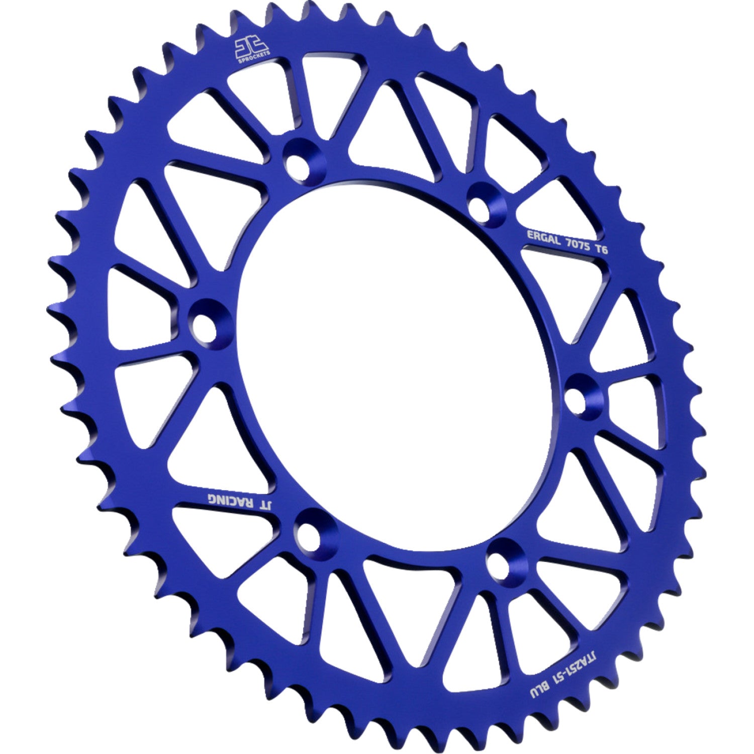 JT SPROCKETS Rear Sprocket - Blue - 51 Tooth - Yamaha JTA251.51BLU by JT Rear Sprockets   Aluminum/Alloy