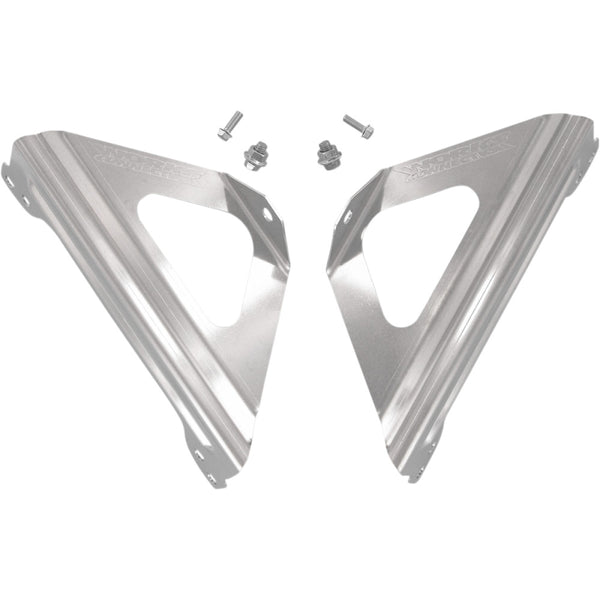Works Connection Radiator Brace Set - Silver - Suzuki 18-001