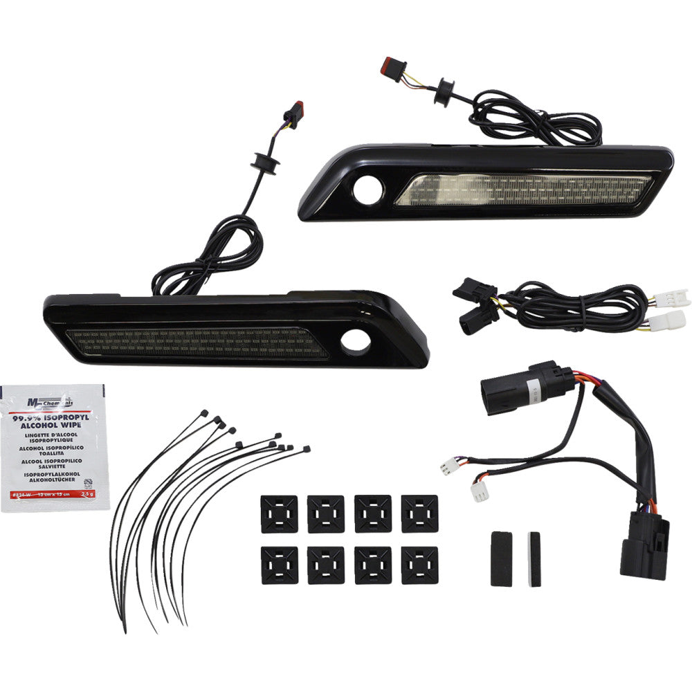 Custom Dynamics Latch Light - Saddlebag - Smoke - Black CD-SBL-BCM-SB