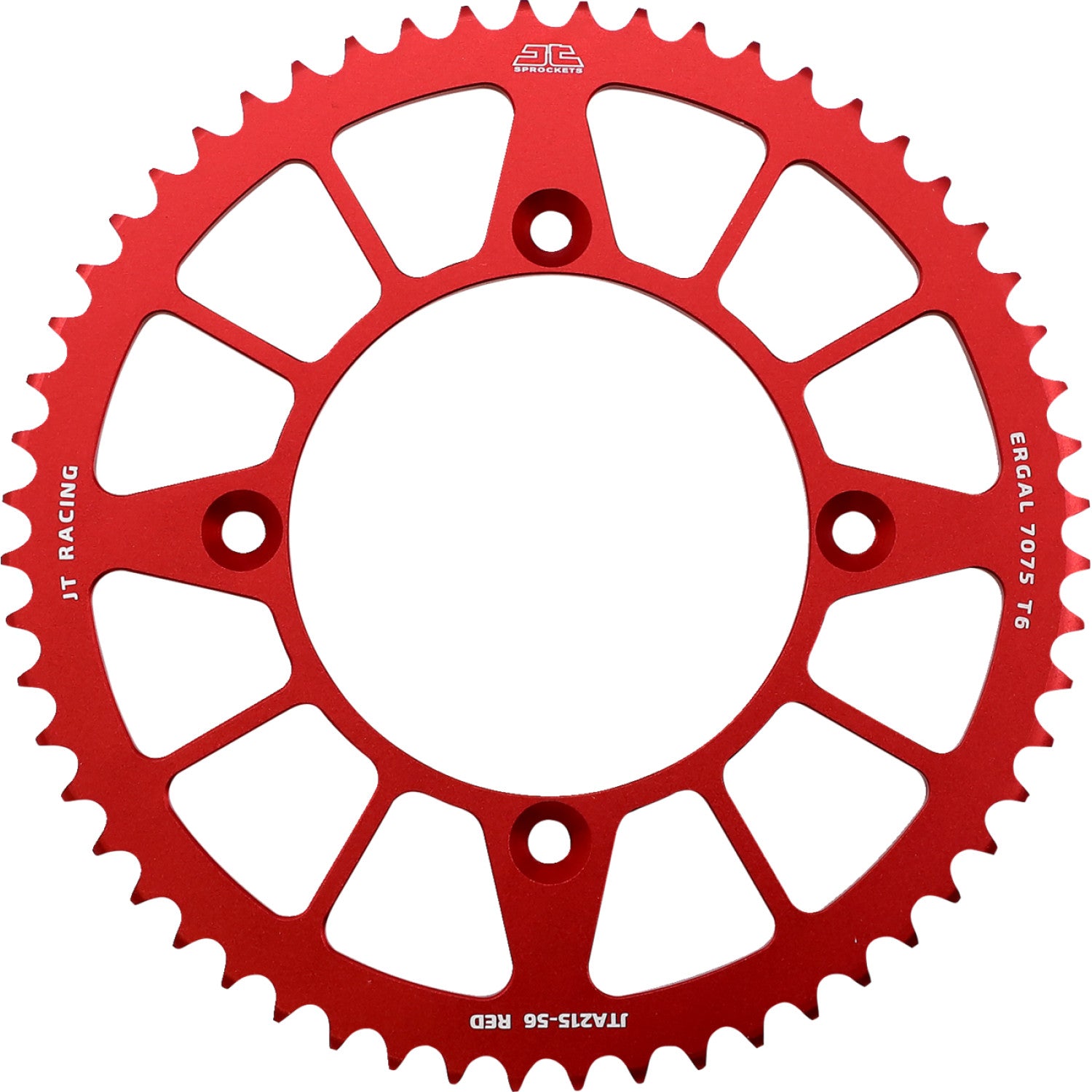 JT SPROCKETS Rear Sprocket - Honda - Red - 56 Tooth JTA215.56RED by JT Rear Sprockets   Aluminum/Alloy