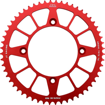 JT SPROCKETS Rear Sprocket - Honda - Red - 56 Tooth JTA215.56RED by JT Rear Sprockets   Aluminum/Alloy