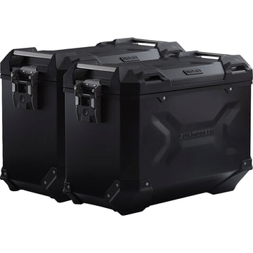 SW-Motech TRAX ADV Aluminum Case System - Black - Honda CB/CBR/NX 500 '13-'24 KFT.01.400.70101/B | Luggage Group