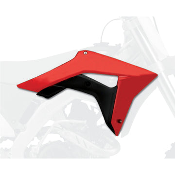 POLISPORT Radiator Cover - '04 OEM Red/Black - CRF 250R/450R 8414800001 by Polisport