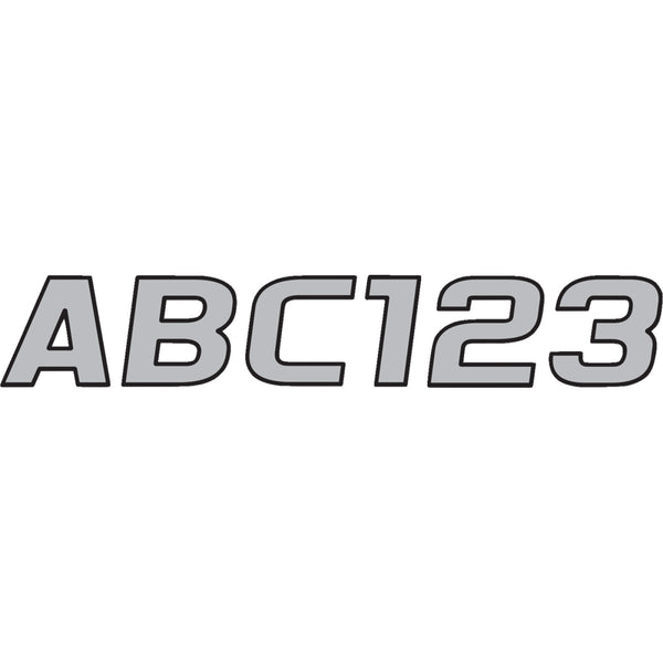 Hardline I.D. Sticker Kit - 700 Series - Silver SIBLK700
