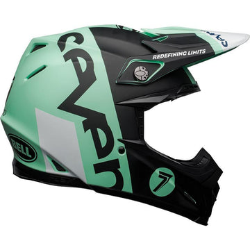 Bell Moto-9 Flex Carbon Seven Galaxy Matte Mint/White/Black - Medium